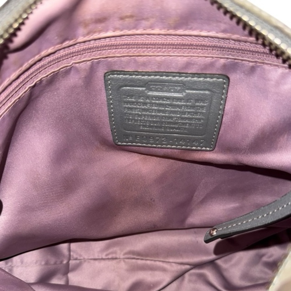 Coach Signature Gray Shoulder Bag - Picture 2 of 5
